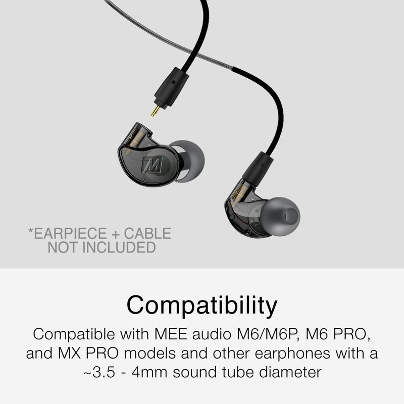 MEE Audio مجموعة أطراف الأذن MEE audio القياسية (6 أزواج بأحجام متنوعة، باللون الأسود) لسلسلة M6 / M6 PRO / MX PRO / Pinnacle P1 / P2 / X1 / X5 / X6 / M9B / M6B وسماعات الأذن الأخرى في الأذن. - Image 4